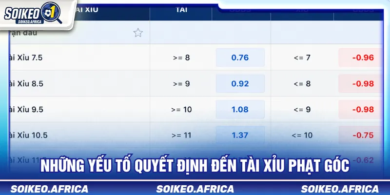 Tài Xỉu Phạt Góc Là Gì? Cách Đọc Mốc Corner & Odds Dữ liệu hai biên khi phân tích tài xỉu phạt góc